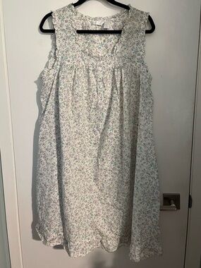 Adonna 100% Cotton Floral Ruffle Nightgown Cottagecore Size XL